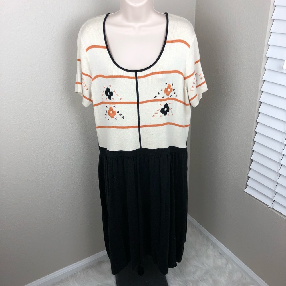 Fervour Modcloth plus size 2X knit retro dress